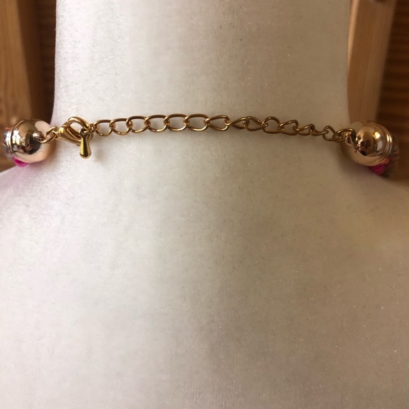 Beya Pink Beaded Necklace and Earring Set - Picture 6 of 6